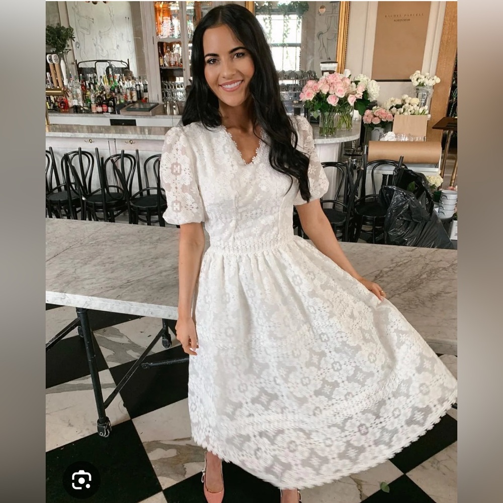 Rachel Parcell White Midi Dress size xs